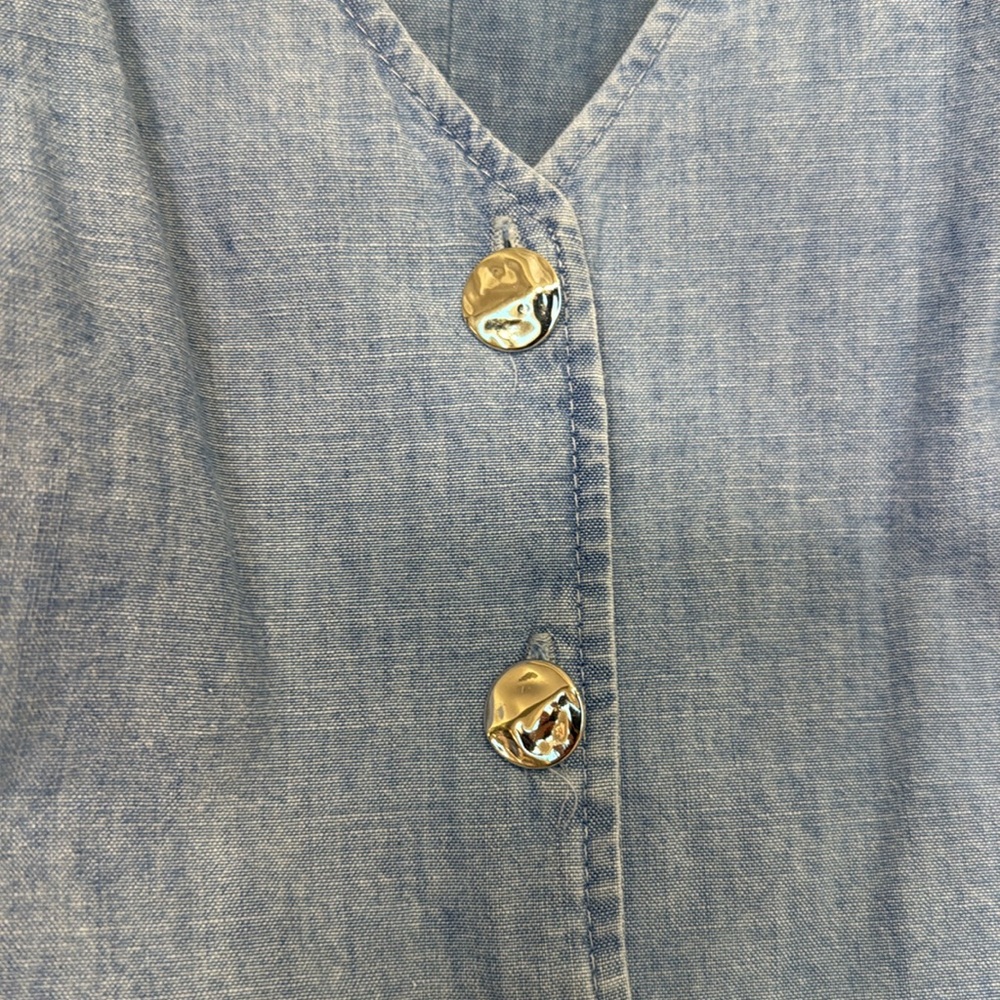 Zara Chambray Vest - Picture 3 of 5